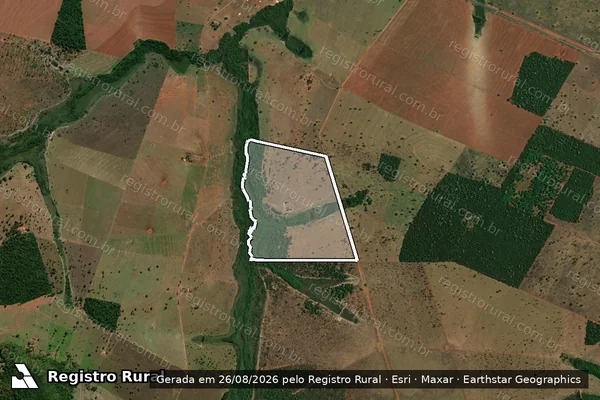 Imagem de satélite de GLEBA DE TERRAS NA FAZENDA BARRA OU VIRADOURO - GLEBA FAZENDA BARRA OU VIRADOURO em Cassilândia - MS
