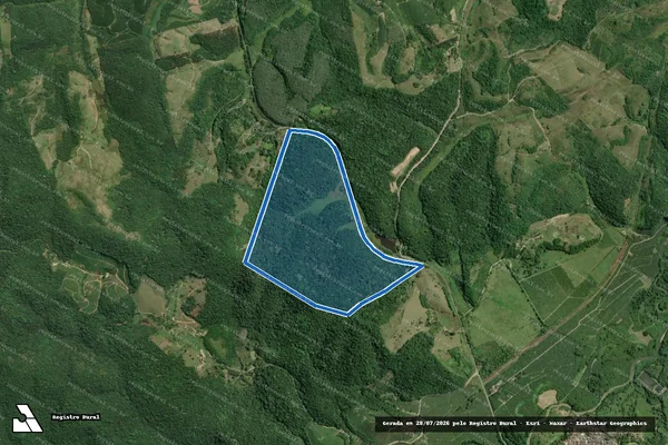 Imagem de satélite de parte Fazenda Boa Vista - GLEBA A em Jacupiranga - SP