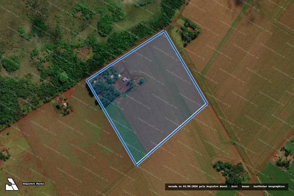 Imagem de satélite de Projeto de Assentamento Taquara - Lote 14 em Rio Brilhante - MS