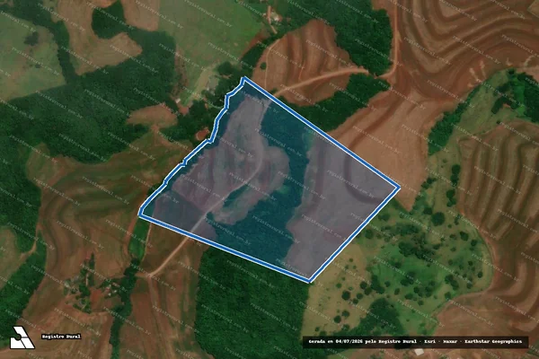 Imagem de satélite de IMÓVEL ANDRADA / LOTE N° 220-REMANESCENTE / GLEBA 10 - Parcela 1 em Santa Lúcia - PR