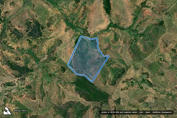 Imagem de satélite de FAZENDA ALVORADA em Bertópolis - MG