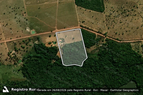 Imagem de satélite de Lote 51, P.A Santa Rita  - Parte 2 em Ribeirão Cascalheira - MT