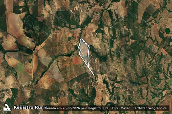 Imagem de satélite de POÇÕES, PINDAÍBAS E CANOAS - Parte 1 em Curvelo - MG