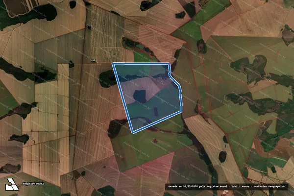 Imagem de satélite de FAZENDA SANTA MARIA - 001 em Turvelândia - GO