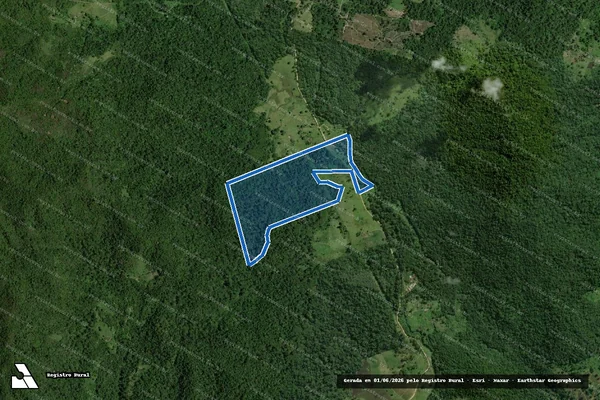 Imagem de satélite de Fazenda Santa Bárbara - 001 em Camacan - BA