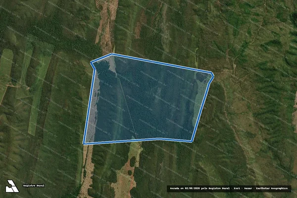 Imagem de satélite de Fazenda Nova Larga – Transc. 1.204 em Cáceres - MT
