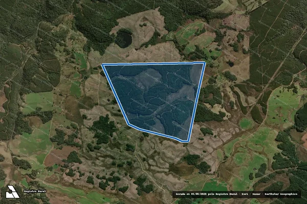 Imagem de satélite de INVERNADA DO LEÃO - Matrícula 22.166 em Calmon - SC