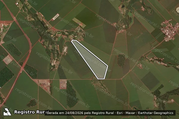 Imagem de satélite de Lote Rural nº 132, da Gleba 16, do Imóvel Rio Azul Piqueroby - PARCELA 01 em Palotina - PR