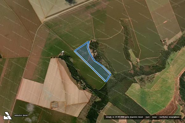 Imagem de satélite de FAZENDA FLÔRES L.D. BABAÇU - GLEBA-03 em Mineiros - GO