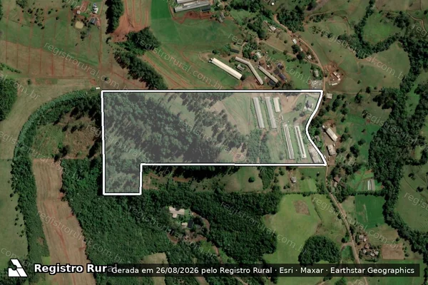 Imagem de satélite de MAT.: 1.564 - Parte 2 em São Carlos - SC