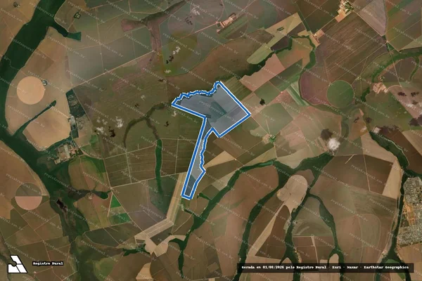 Imagem de satélite de Fazenda Copacabana - Área B1 em Poxoréu - MT