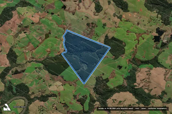 Imagem de satélite de FAZENDA CAPAO BONITO - Matrícula 10.172 em Curitibanos - SC