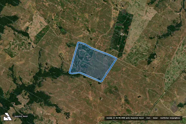 Imagem de satélite de Fazenda Santo Augusto - Invernada Radar em Santiago - RS