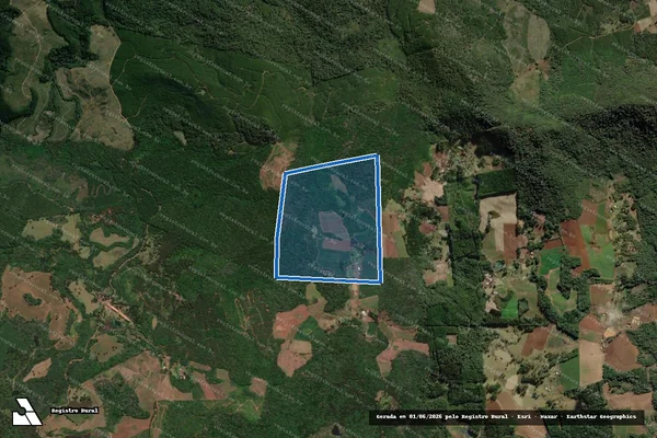 Imagem de satélite de - Matrícula 2878 em Caçador - SC