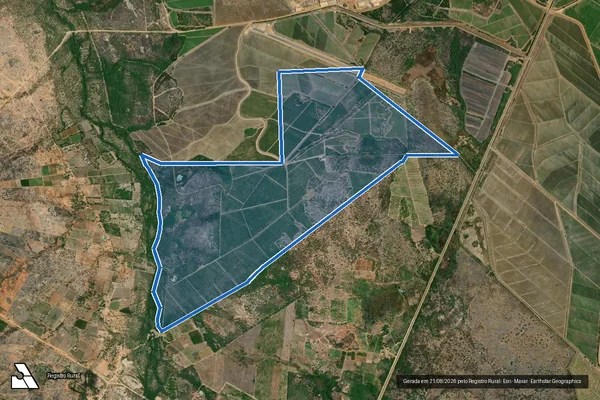 Imagem de satélite de Sítio Mandacaru - Parte 1 em Juazeiro - BA