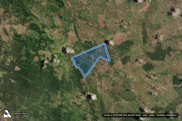 Imagem de satélite de FAZENDA NEGRINHA - 001 em Itapetinga - BA