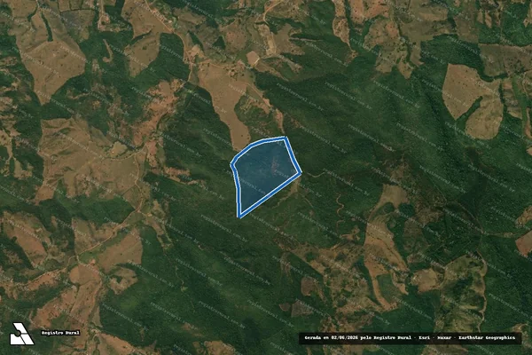 Imagem de satélite de Fazenda Pratinha e Córrego do Algodão - GLEBA B em Frei Lagonegro - MG