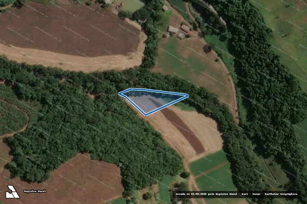 Imagem de satélite de Parte do lote rural nº 1.218 - Parte 1 em Concórdia - SC