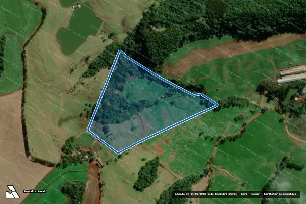 Imagem de satélite de Lote Rural nº 51, gleba nº 10, Nova Perseverança - Matrícula 3862 em Flor da Serra do Sul - PR