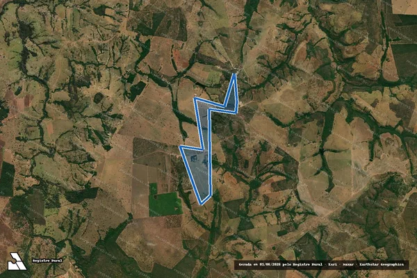 Imagem de satélite de FAZENDA BETEL em Cachoeira de Goiás - GO