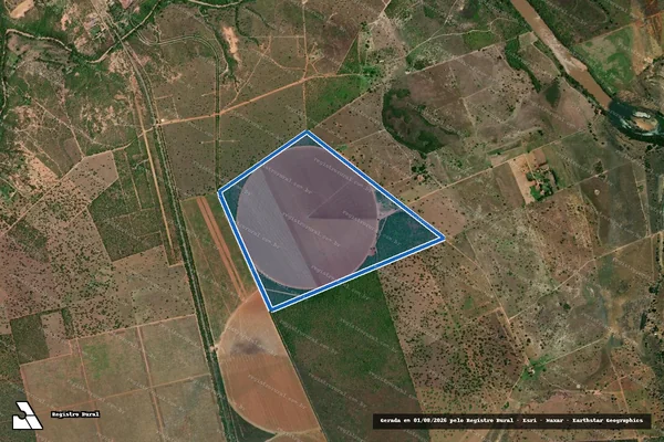 Imagem de satélite de Fazenda Buriti Grande - Gleba GLEBA 01 em Várzea da Palma - MG