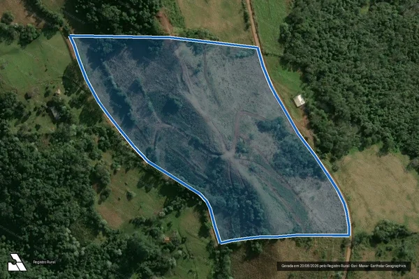 Imagem de satélite de Lote Rural Nº 244 - 01 em Erval Grande - RS