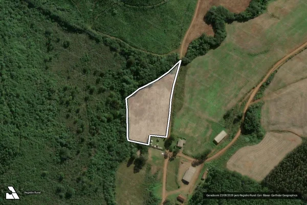 Imagem de satélite de Uma área rural, sito na localidade de Linha Tigre - GLEBA C em Passos Maia - SC