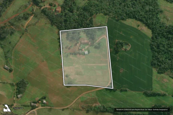 Imagem de satélite de PARTE DO LOTE RURAL Nº 495 - Parcela 1 em Paraíso - SC