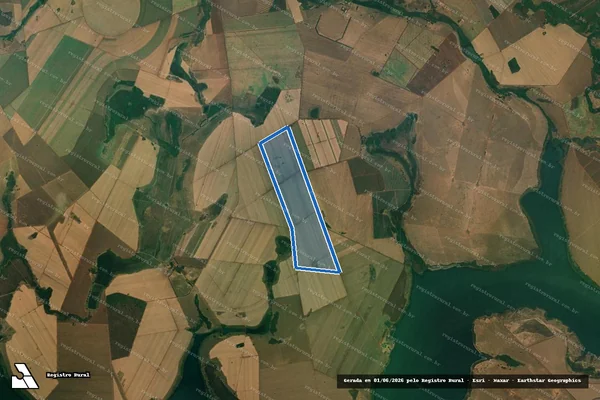 Imagem de satélite de FAZENDA BRASILIA - PARTE - Gleba 03 em Inaciolândia - GO
