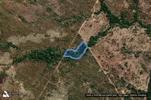 Imagem de satélite de P.A. ALÍRIO CORREIA - APP DA RESERVA LEGAL XXII - Parte 1 em Crixás - GO
