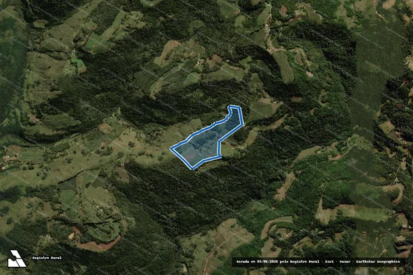 Imagem de satélite de FAZENDA BOAVA MAT.  Nº 3.625 - FAZENDA BOAVA MAT. 3625 em São Joaquim - SC