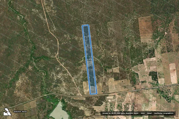 Imagem de satélite de PROJETO DE ASSENTAMENTO ALTO DA FELICIDADE ? LOTE 22 - Parte 1 em Afonso Bezerra - RN