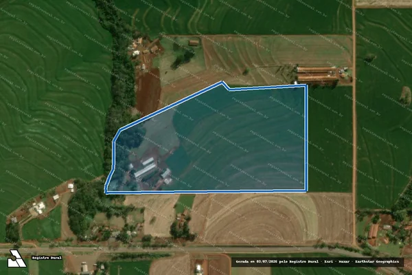 Imagem de satélite de Lote Rural 129-C Gleba 2 Imóvel Guairacá - Parte 1 em Céu Azul - PR