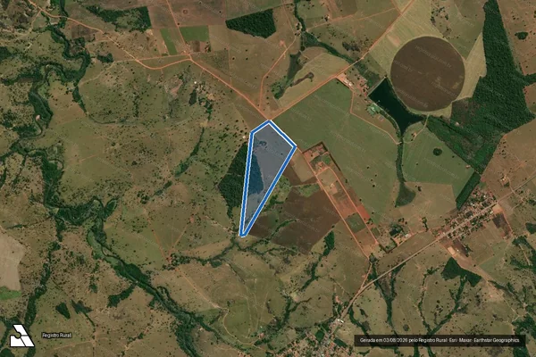 Imagem de satélite de FAZENDA SÃO DOMINGOS, lugar denominado ?SÍTIO III IRMÃOS? - PARTE 1 em Firminópolis - GO
