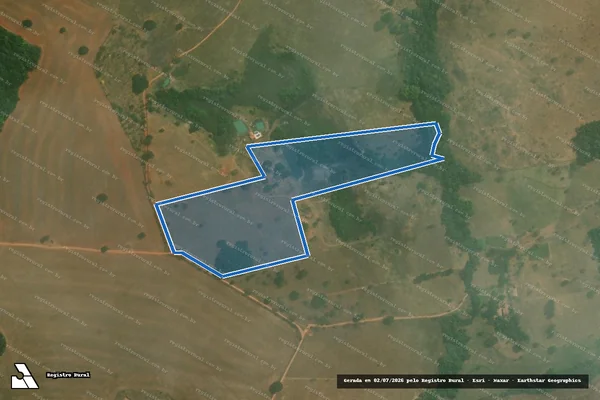 Imagem de satélite de FAZENDA COQUEIROS - Gleba 02 em Professor Jamil - GO