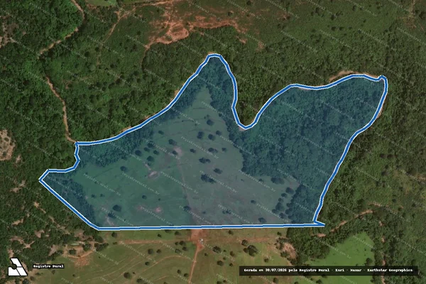 Imagem de satélite de FAZENDA SALTO LOCAL DENOMINADO MANGUE - 001 em Santa Rita do Araguaia - GO