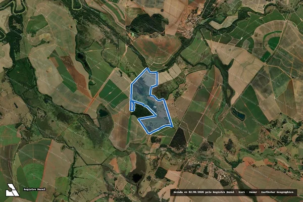 Imagem de satélite de Fazenda do Baixão - Parte 3 em Japaraíba - MG
