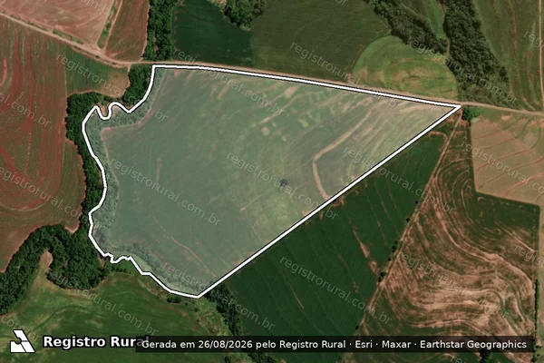 Imagem de satélite de LOTE DE TERRAS SOB Nº 14-A - Parte 1 em Tuneiras do Oeste - PR