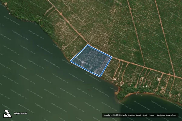 Imagem de satélite de LOTE 02 LOTEAMENTO TODOS OS SANTOS - GLEBA 07 em Miracema do Tocantins - TO