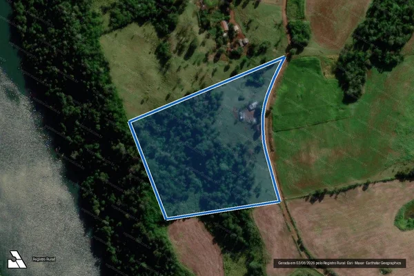 Imagem de satélite de Lote 511 ? Projeto de Assentamento Marcos Freire - Matrícula L511 P1 em Rio Bonito do Iguaçu - PR