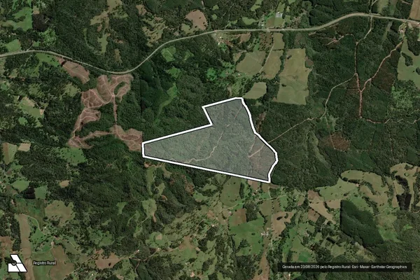 Imagem de satélite de Fazenda Pinhal da Gralha Azul - Gleba D em Bocaina do Sul - SC