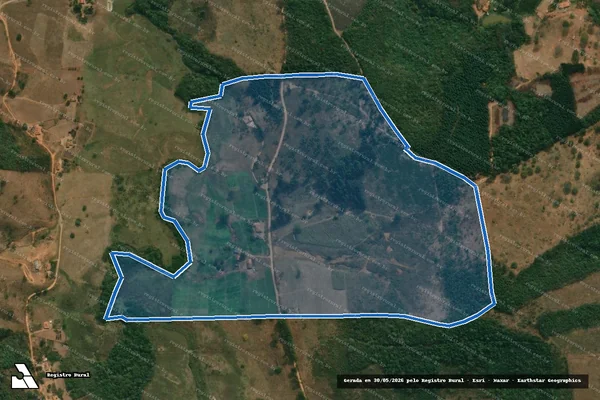 Imagem de satélite de Fazenda Carneiros - Fazenda Carneiros em Aricanduva - MG
