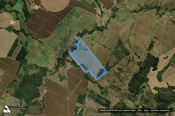 Imagem de satélite de FAZENDA PALMARES - Gleba 01 em Turvânia - GO