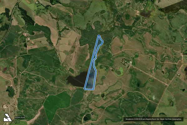 Imagem de satélite de Granja Muller - Gleba A em Cachoeira do Sul - RS