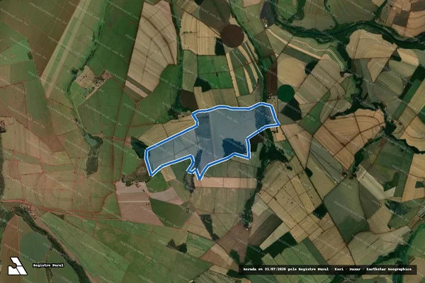 Imagem de satélite de FAZENDA SANTA TEREZA - SITIO SANTA TEREZA em Ipuã - SP