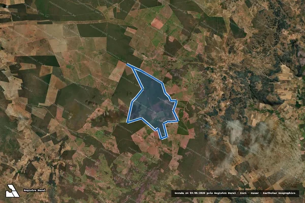 Imagem de satélite de FAZENDA SOL NASCENTE - 001 em Feira da Mata - BA