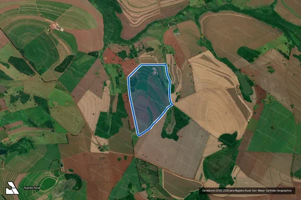 Imagem de satélite de Fazenda Pouso Alegre - Parcela 1 em Itaí - SP