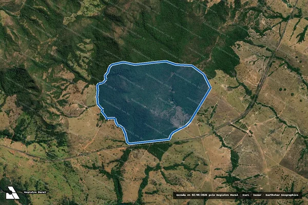 Imagem de satélite de FAZENDA BARRA DO RIO DO PEIXE  - PARTE 1 em Pires do Rio - GO
