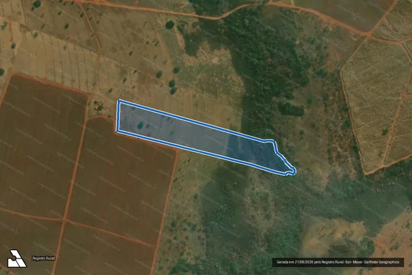 Imagem de satélite de Fazenda São Mateus, com denominação especial de Fazenda Escalada - Fazenda São Mateus, com denominação especial de Fazenda Escalada em Comendador Gomes - MG