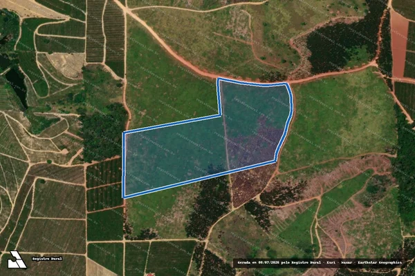 Imagem de satélite de Fazenda São Jorge - Gleba 02-A em Rio Bananal - ES